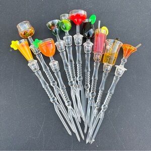 Vintage Pier 1 Imports Appetizer Cocktail Picks Plastic Set of 10 NOS